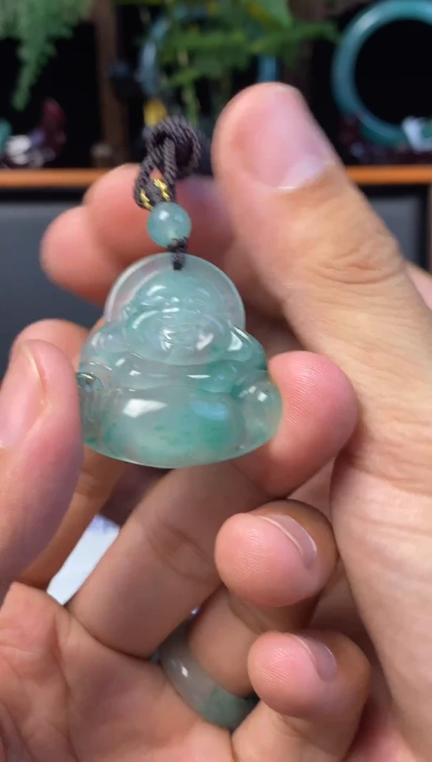 石英质玉（非洲翠）未镶嵌吊坠(赠链)石英质玉（非洲翠