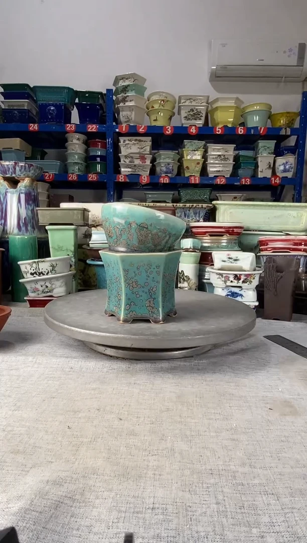 漆*斋328两只花盆花盆