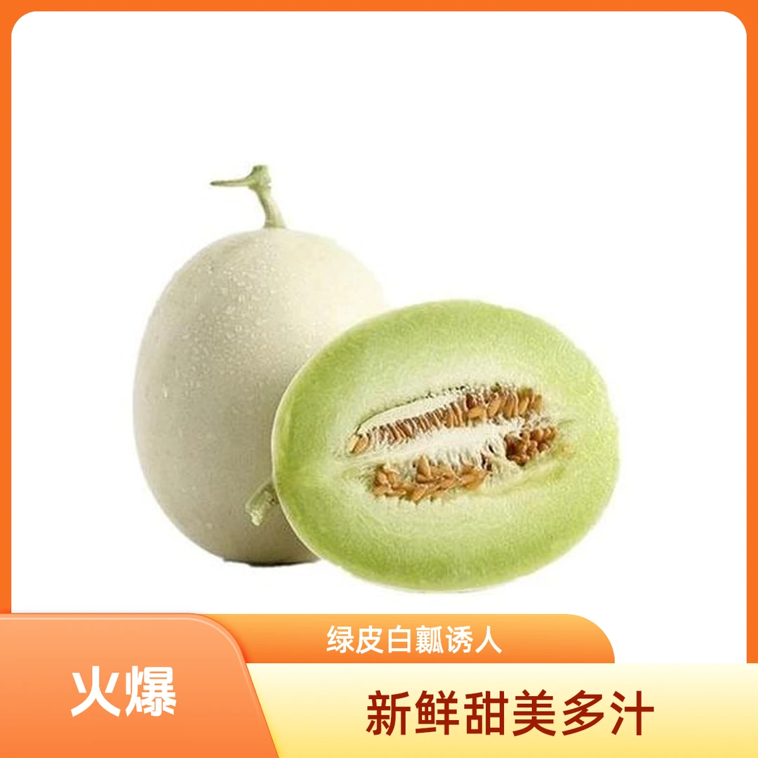 玉菇奶香密整果约3.2斤甜糯清香绿瓤玉菇甜瓜海南省