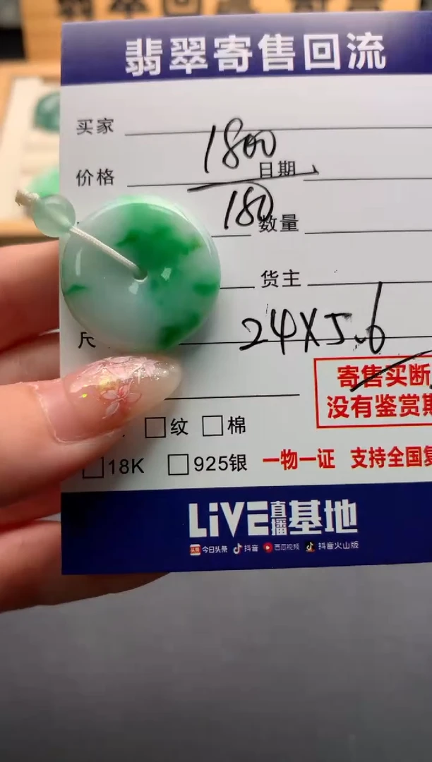 翡翠未镶嵌颈饰10137493