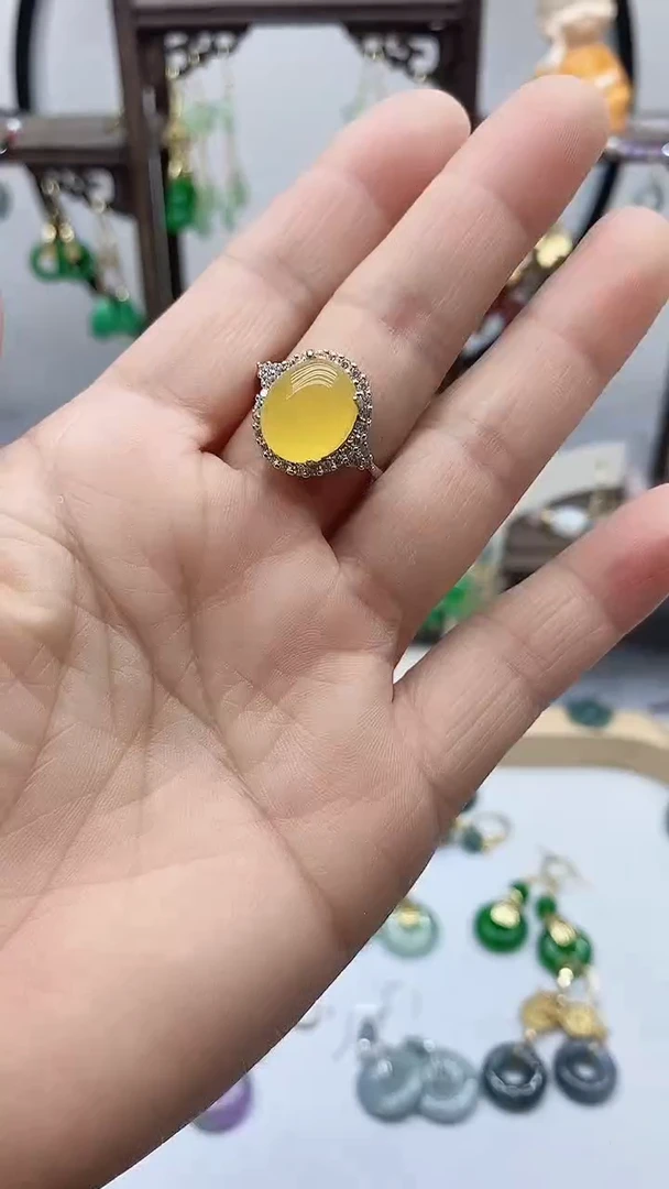 石英质玉银S925镶嵌戒指6
