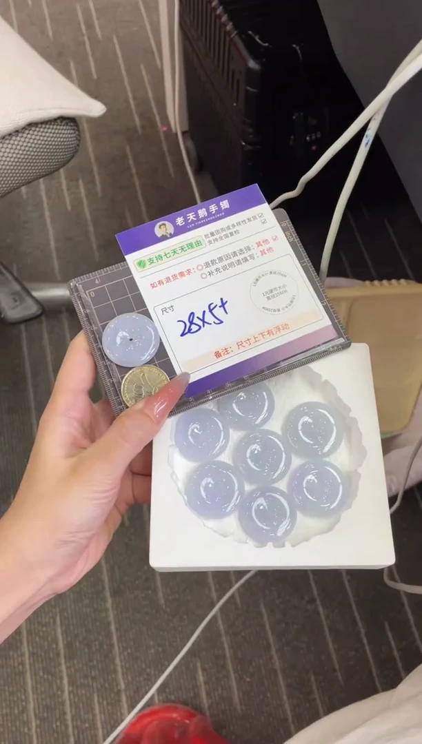 未镶嵌挂件翡翠平安扣FL9/多样性发其一CP配绳