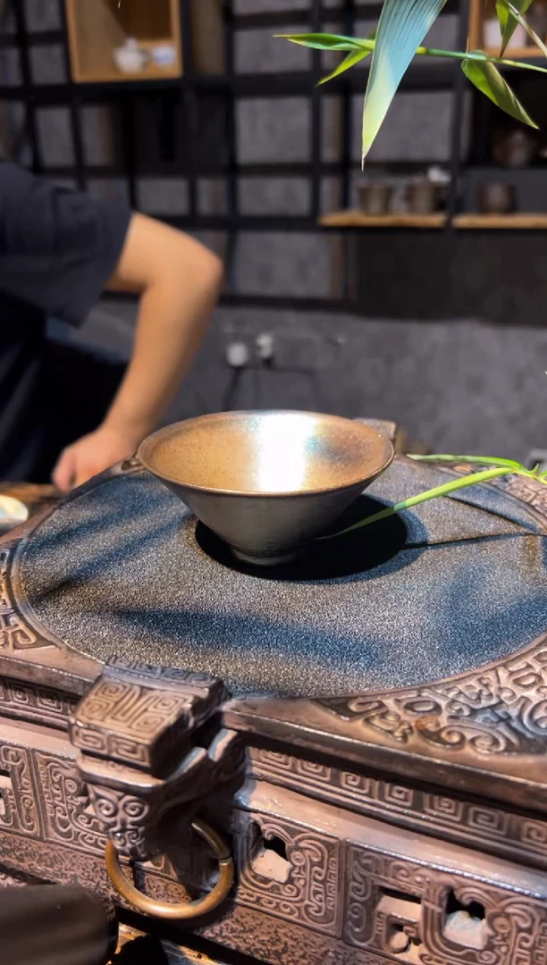 漆念茶肆柴窑裸烧斗笠主人杯