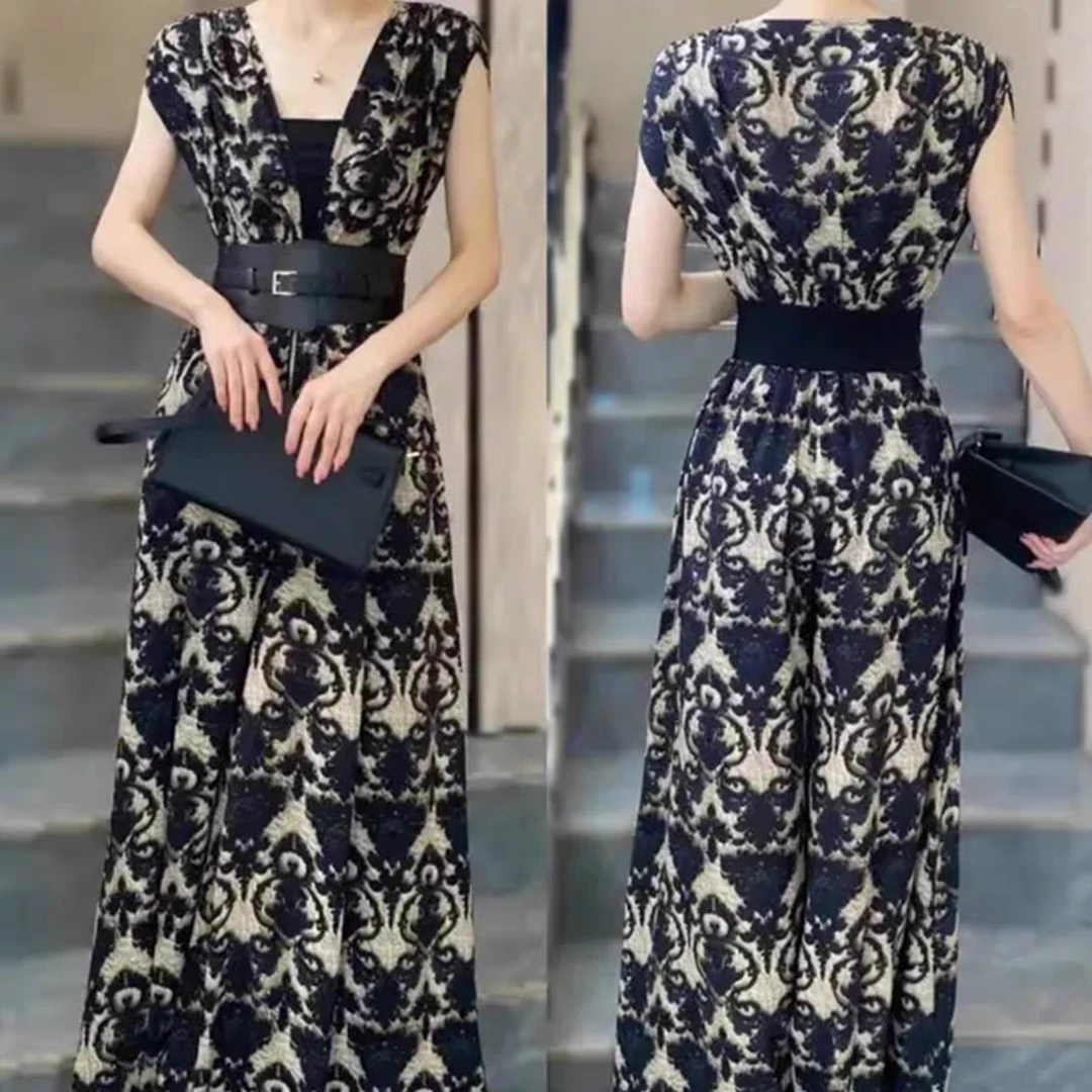 （有运补）抹胸+腰带+连体裤夏时尚显瘦气质女士洋气连体裤百搭款