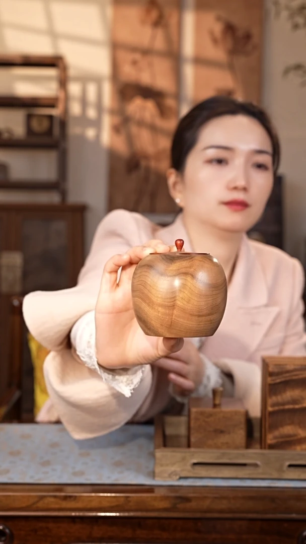 乌木类家具金丝楠乌木 品香罐