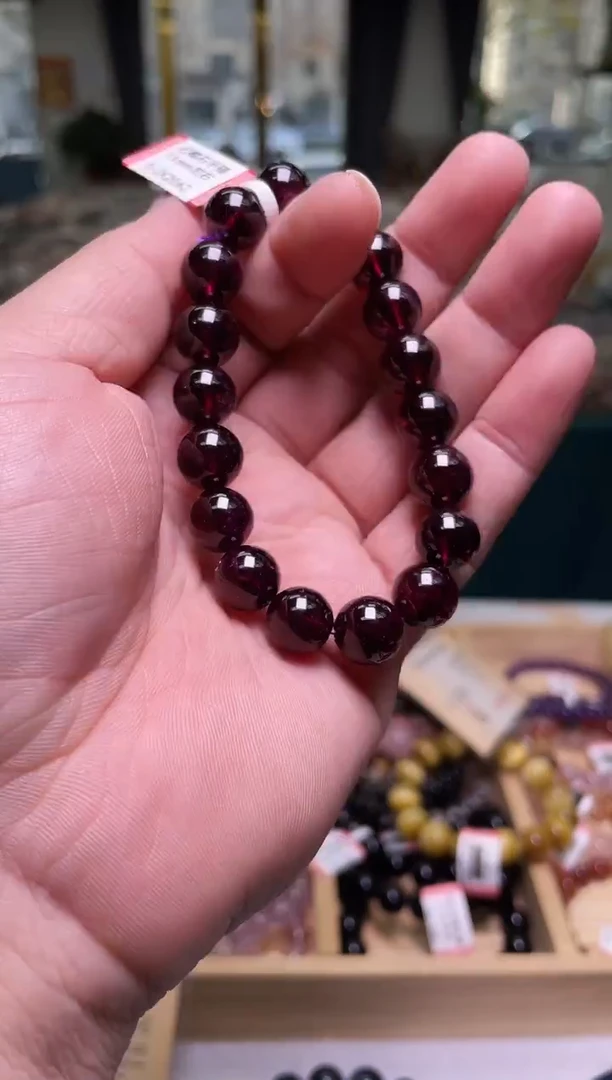 未镶嵌手链石榴石（紫牙乌）11±/x-111