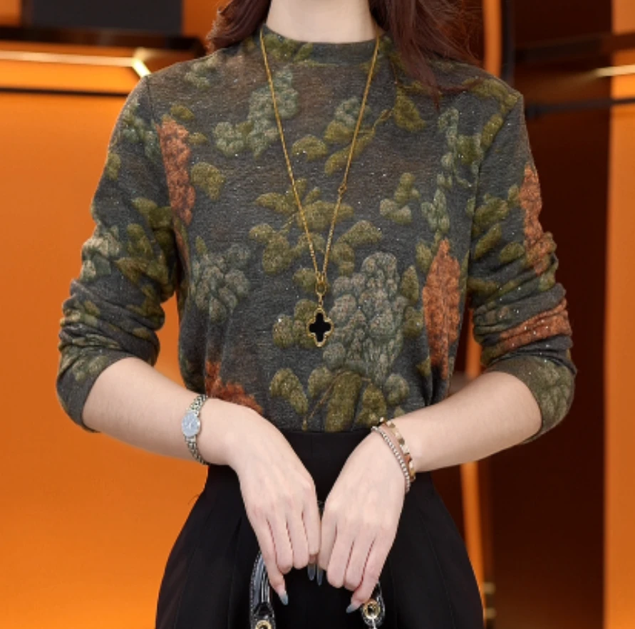 MD初相识2025新款新中式国风设计感气质打底衫上衣M1150