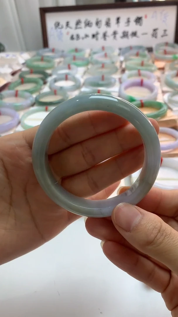 未镶嵌手镯翡翠58半山水