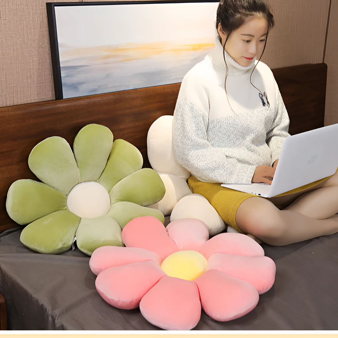 维妙花花抱枕/雏菊抱枕轻奢少女心阳台飘窗可爱家用垫腰抱枕
