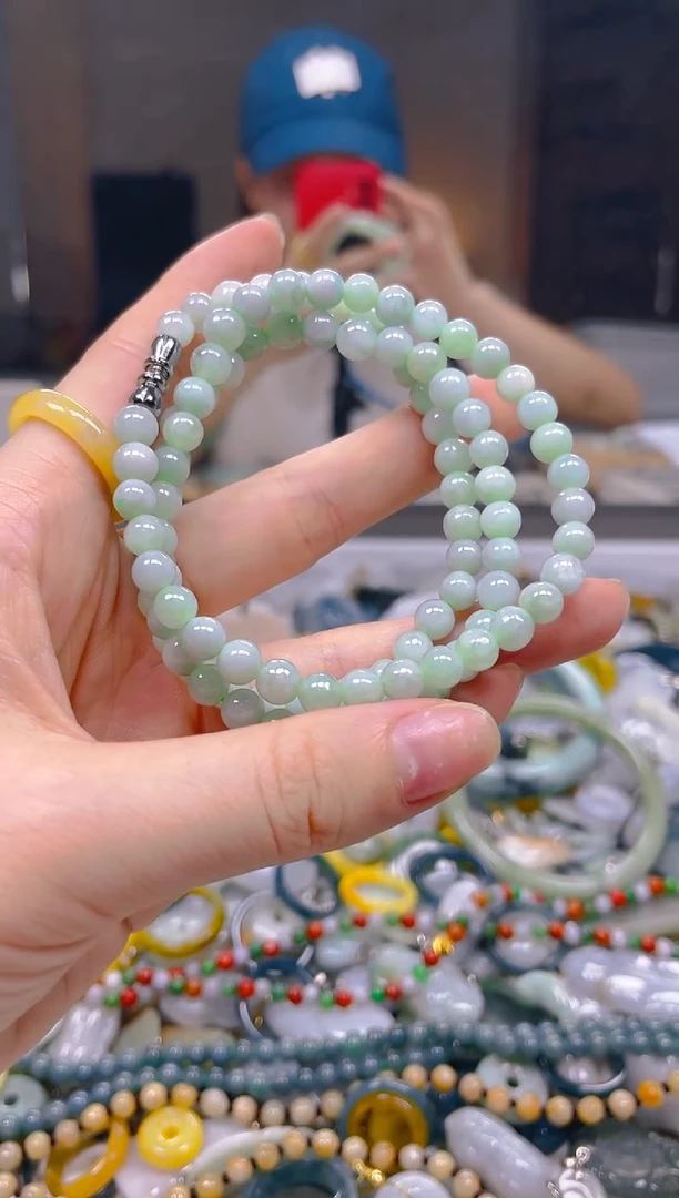 翡翠未镶嵌颈饰5MM/T/翡翠A货一图一物