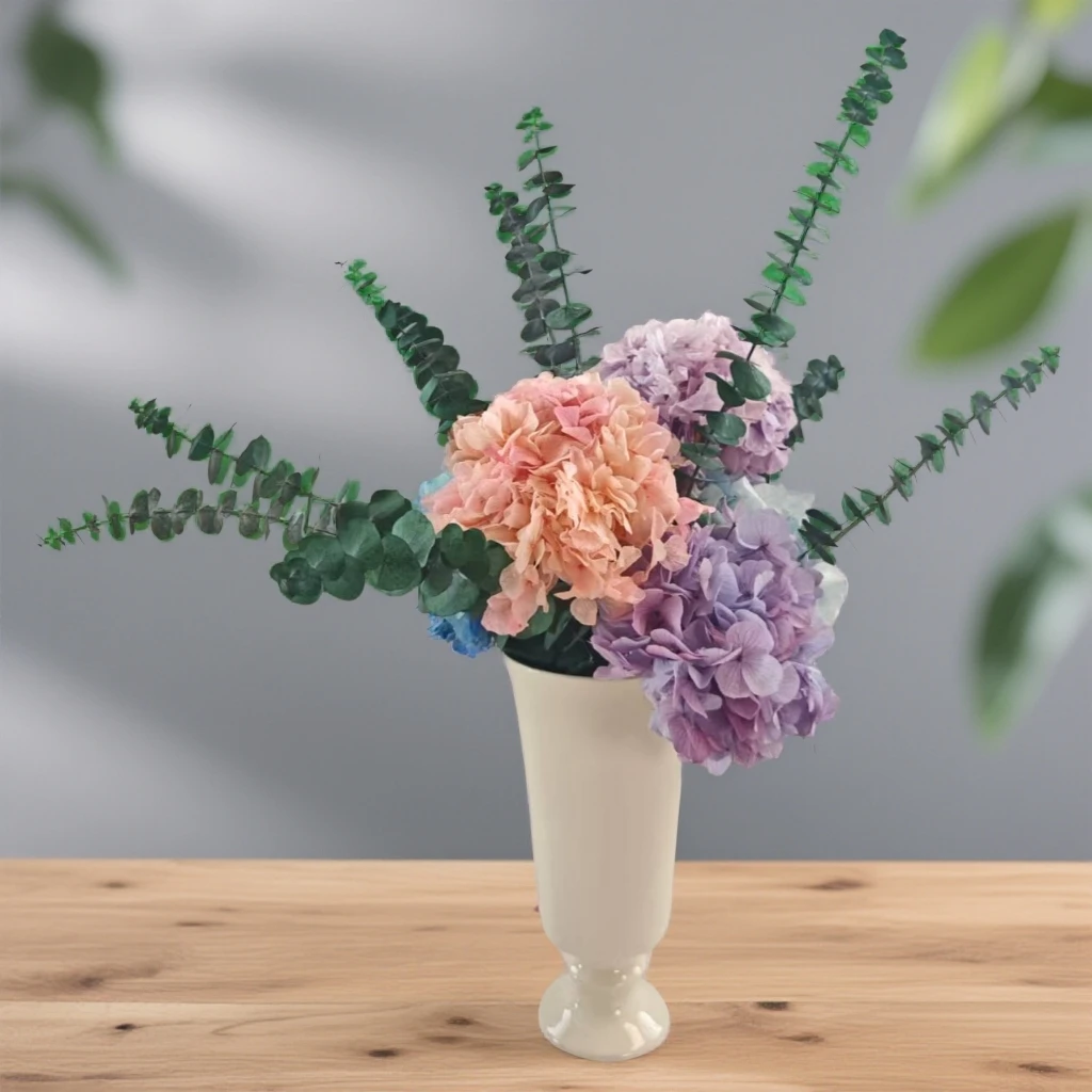 【七礼夫人】【柔云簇】尤加利安娜绣球混搭永生花花束高级氛围感