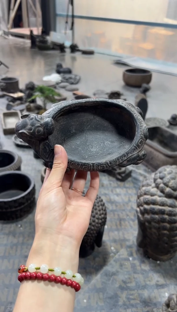 陶土【火山泥】小龙龟盆