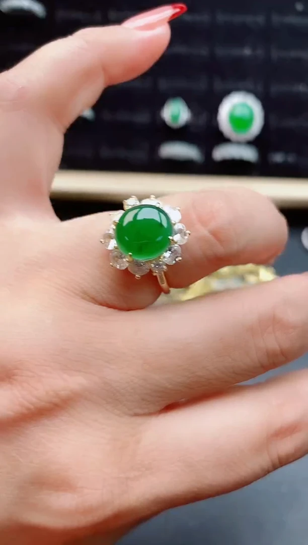 【闪购商品】翡翠戒指银S925镶嵌1212