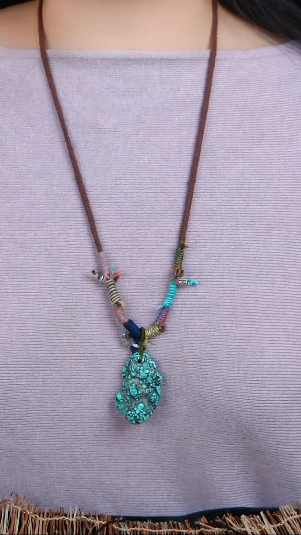 未镶嵌绿松石项链随型