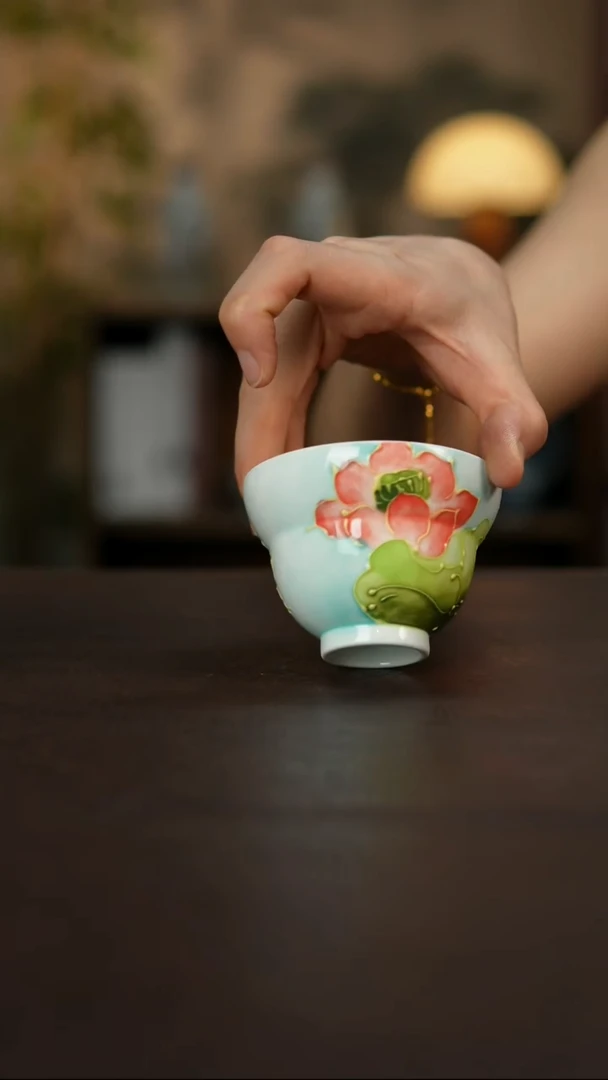 杯景德镇陶瓷杯碗柴烧多人