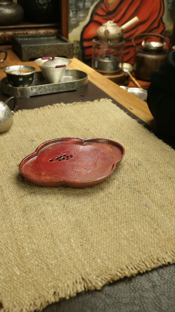 【闪购商品】全品紫铜海棠壶承