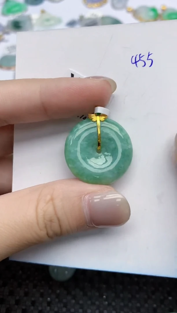 【闪购商品】翡翠颈饰18K金镶嵌天然翡翠A货