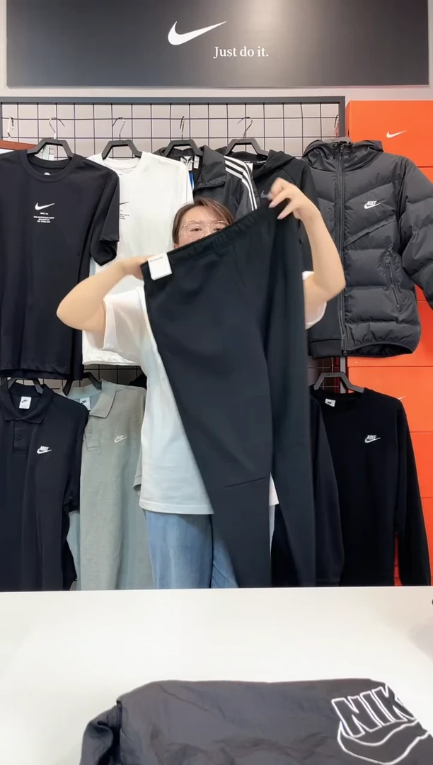 2254 黑色加绒直筒长裤XL码160斤-180斤