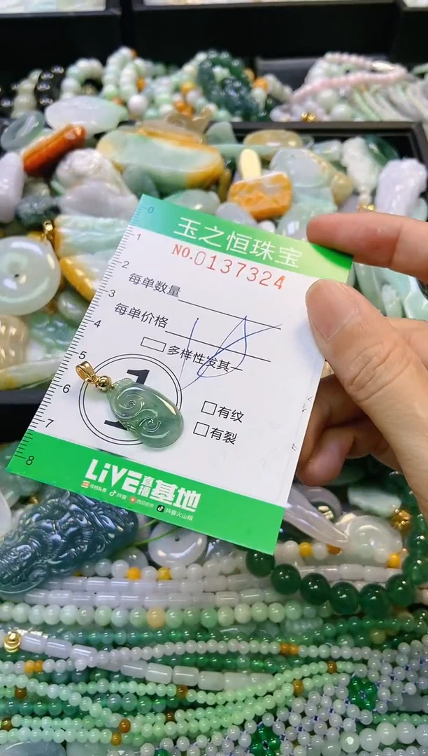 翡翠未镶嵌颈饰闪购0137324