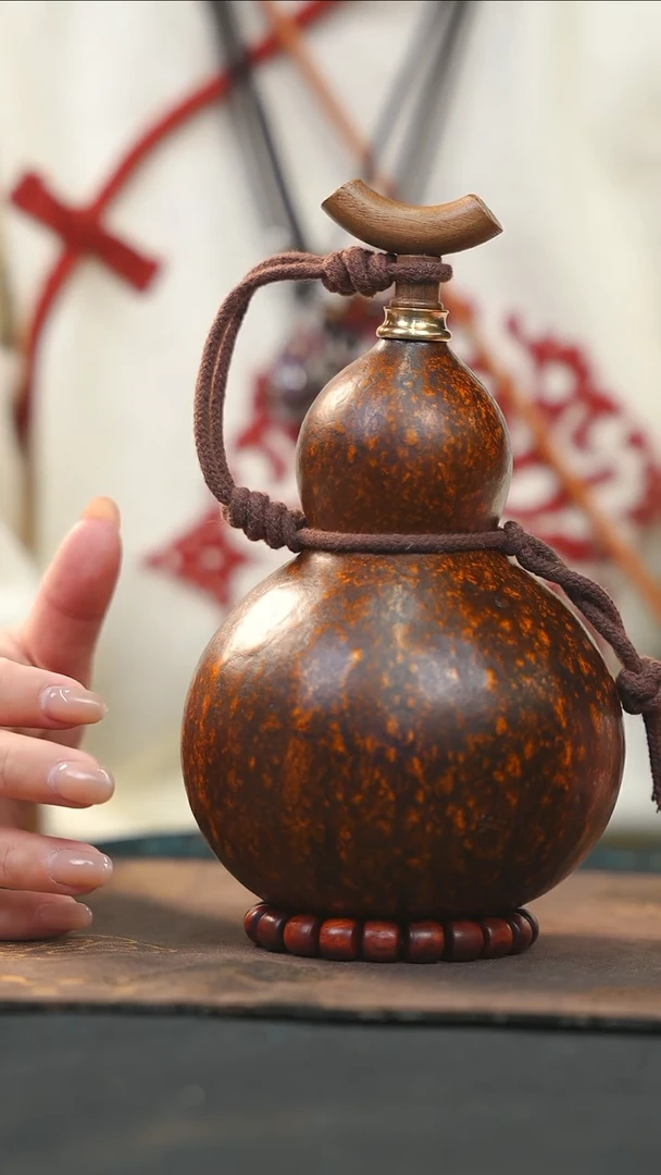 【闪购商品】RY148大漆酒葫芦不包手串及旋转底座