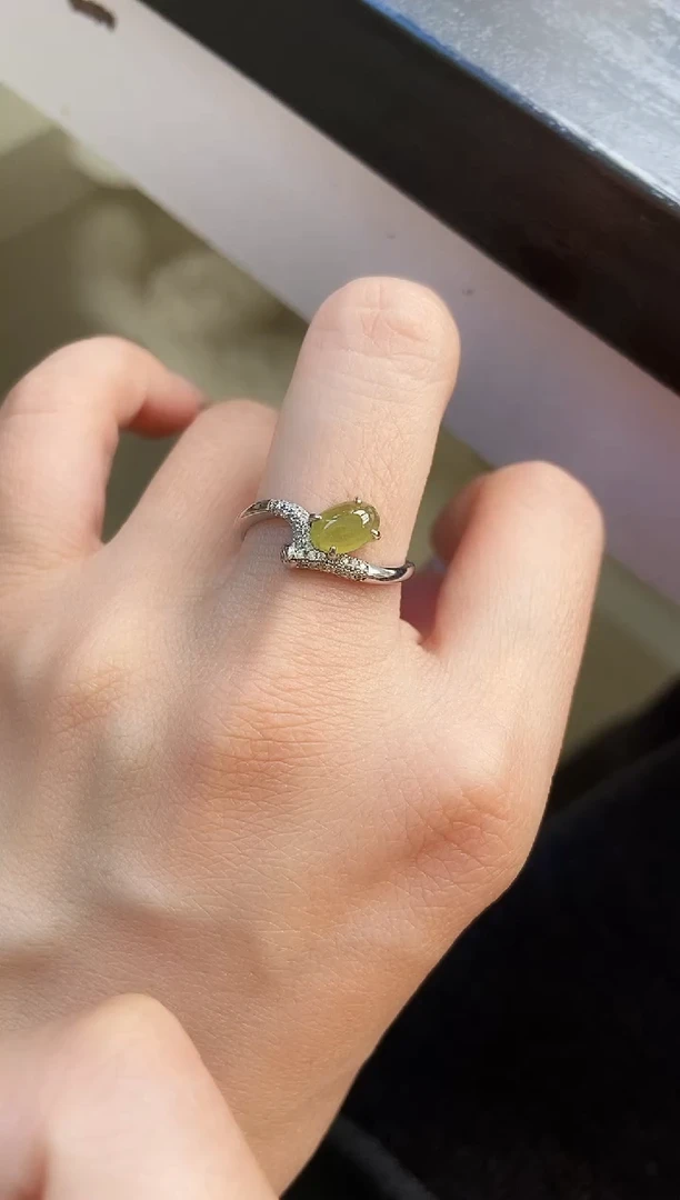 银S925镶嵌戒指翡翠12