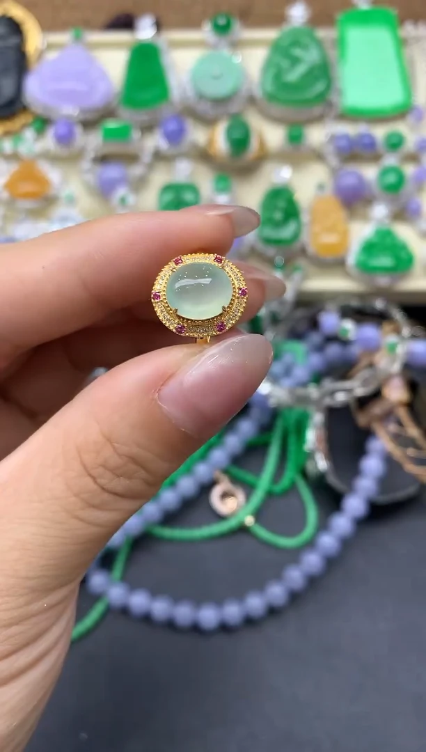 【闪购商品】翡翠戒指18K金镶嵌246-中国好珍宝