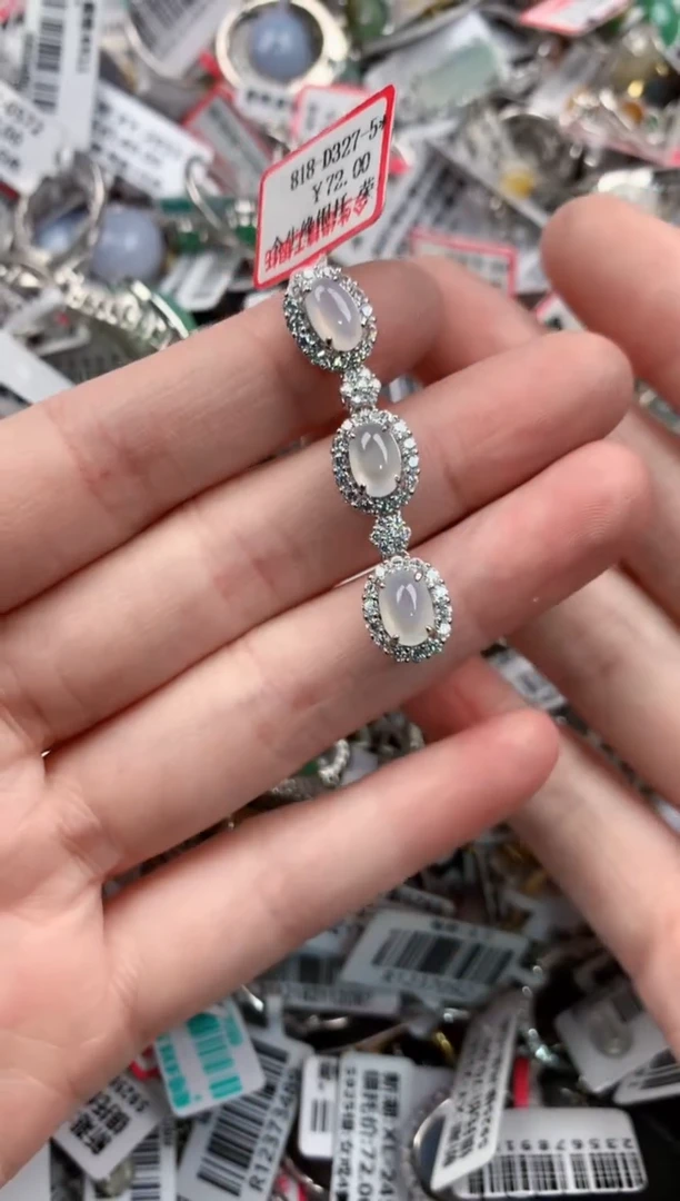 银S925镶嵌戒指翡翠999      9