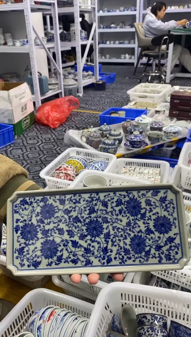 摆件陶景德陶瓷茶具茶盘