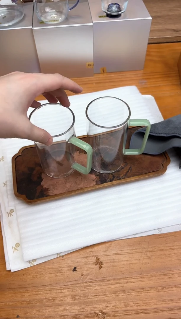 风谜金标绿茶杯浅玉两个