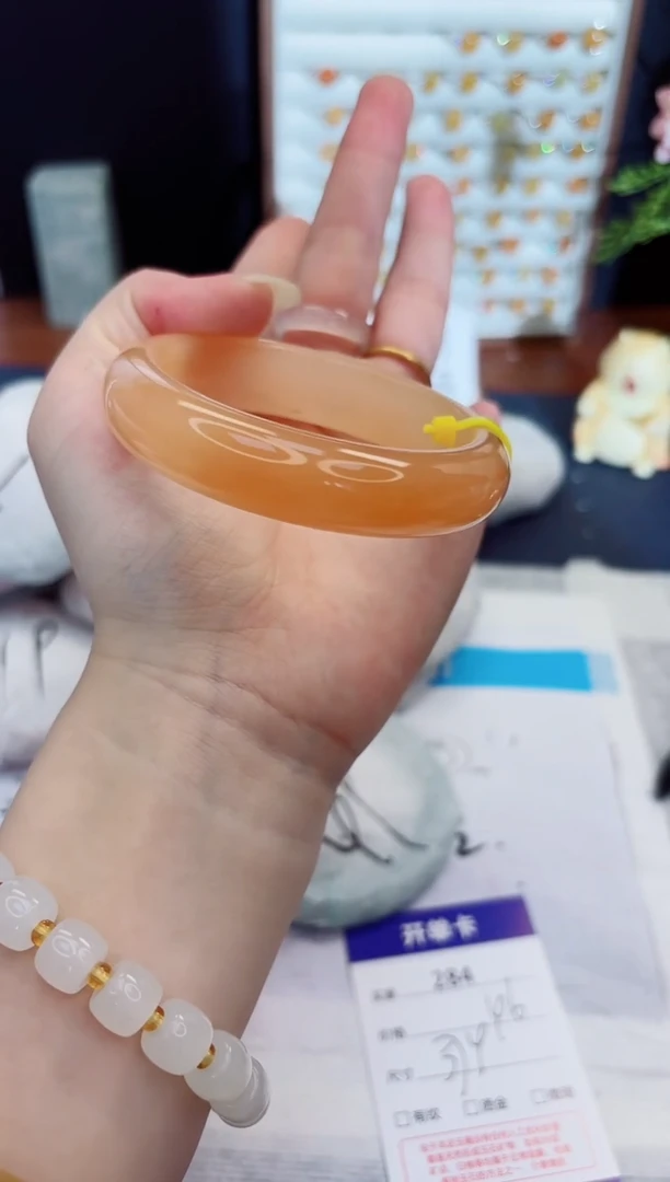 未镶嵌手镯石英质玉284-财气镯-圈口57
