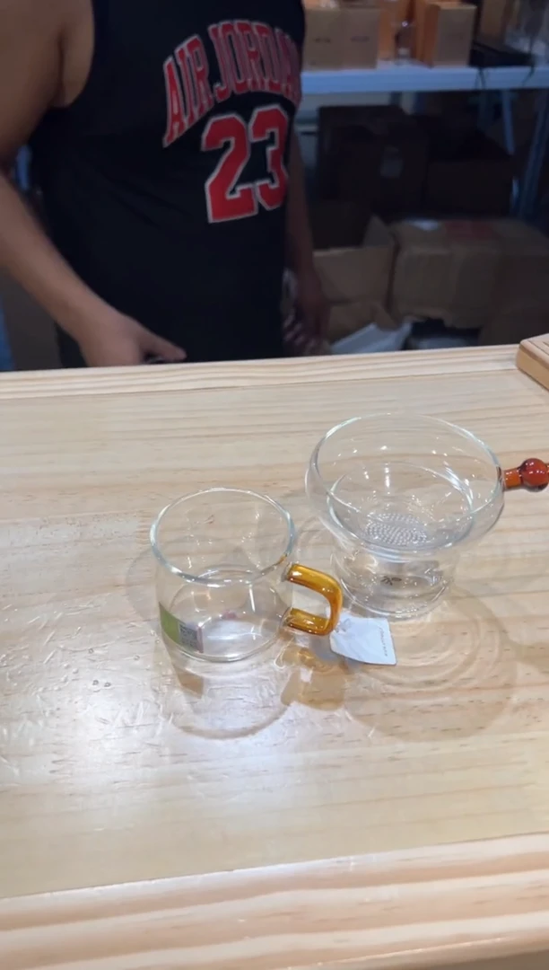 禾器-奉珠茶漏激光款-琥珀色+清禾杯琥珀1只
