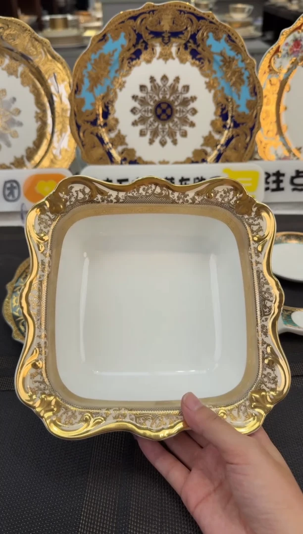 瓷片7英寸方深盘 客户标