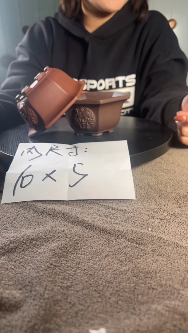 A宜兴紫砂小花盆