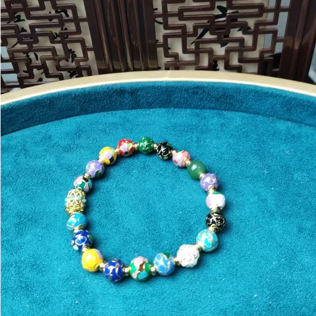 和田玉----珐琅手串