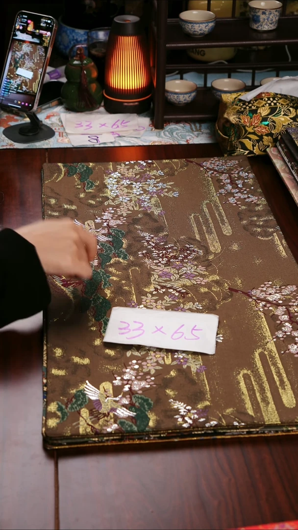 【福利西阵织世外桃源双面】中国风干泡织锦茶席33*65