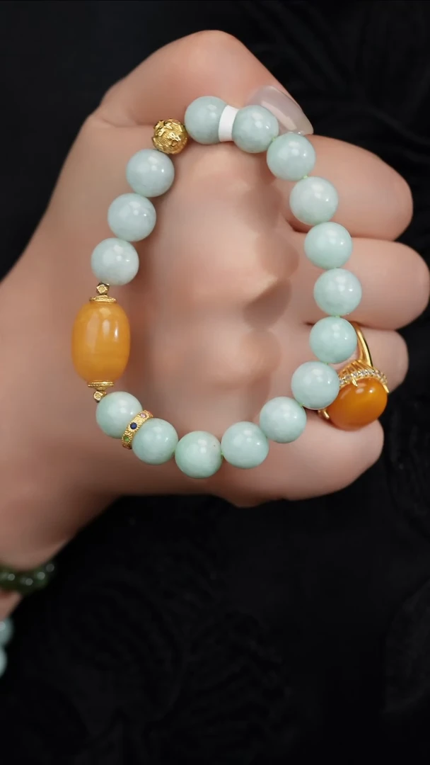 未镶嵌手串翡翠翡翠设计款手串 卡10-11左右