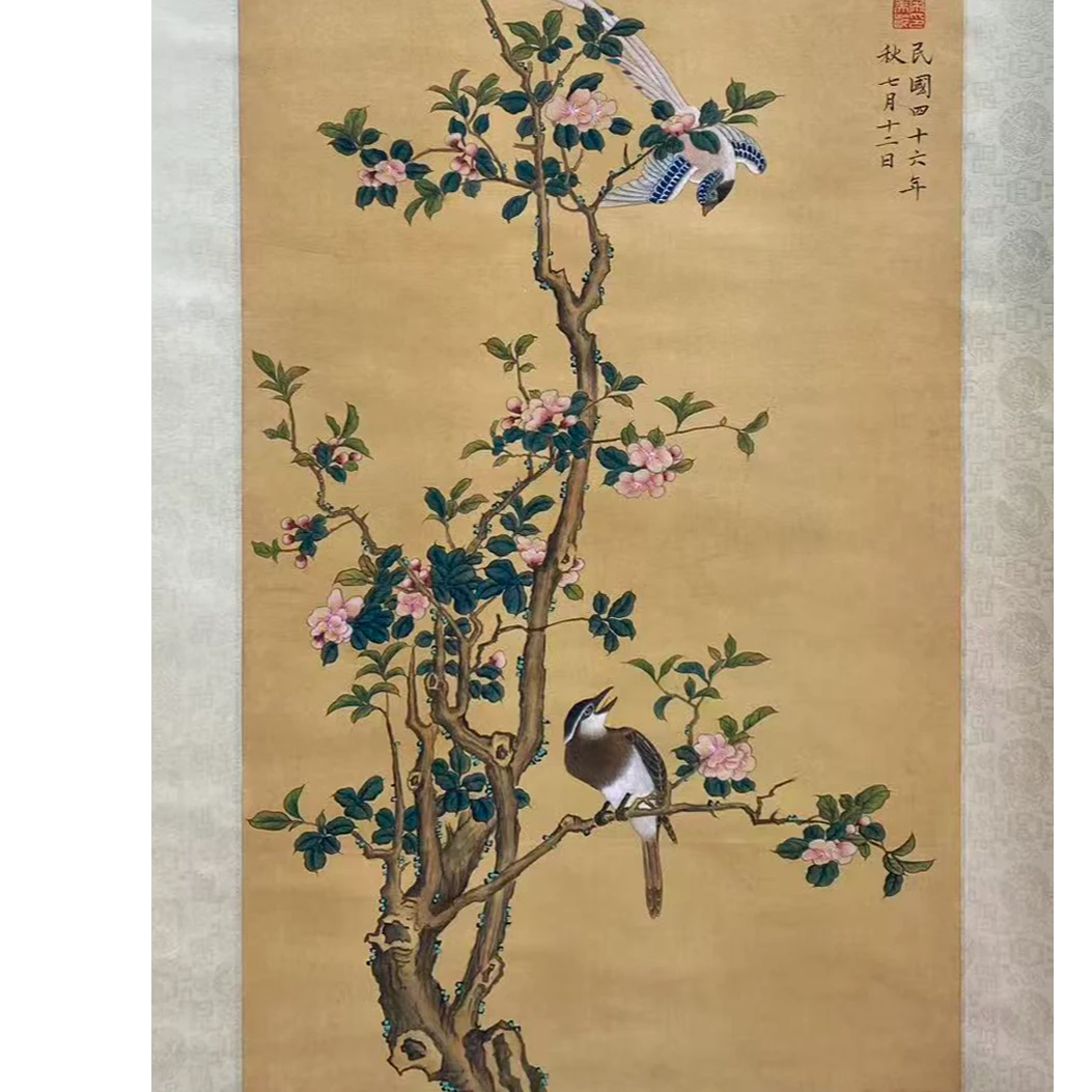 DY5916宋先生 花鸟 纸本78*40 2223