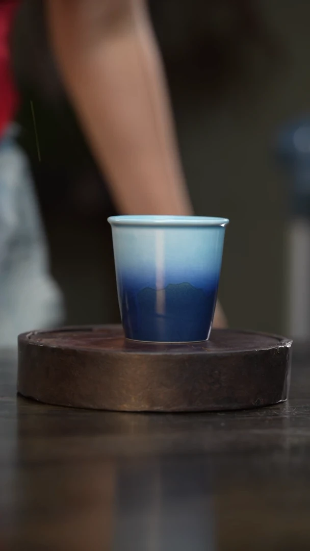 44柴房陶瓷柴烧新品可乐杯