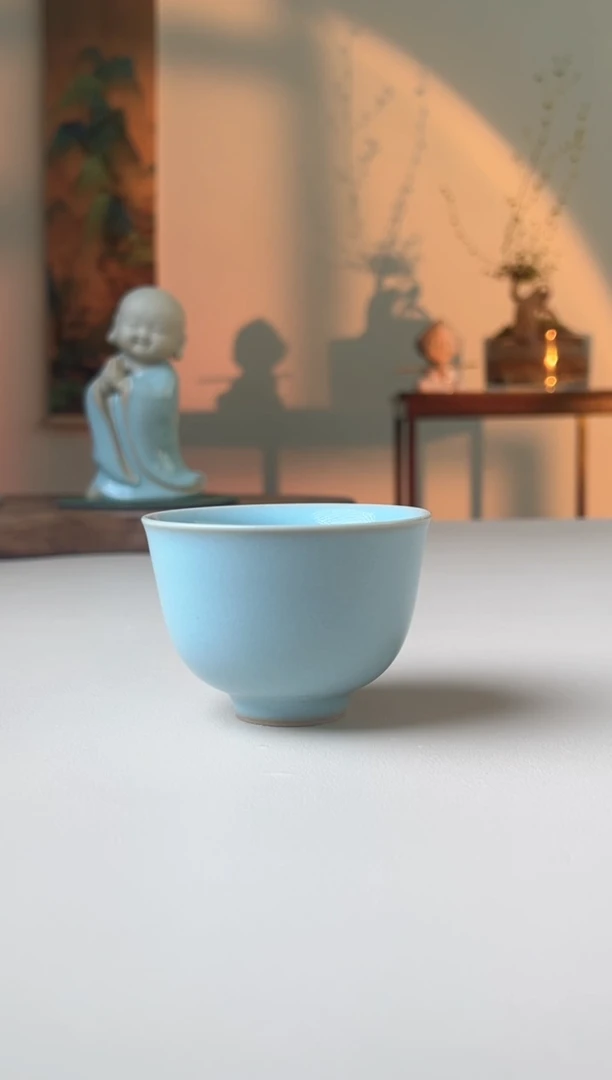 杯子天青釉铃铛杯100cc安全包装