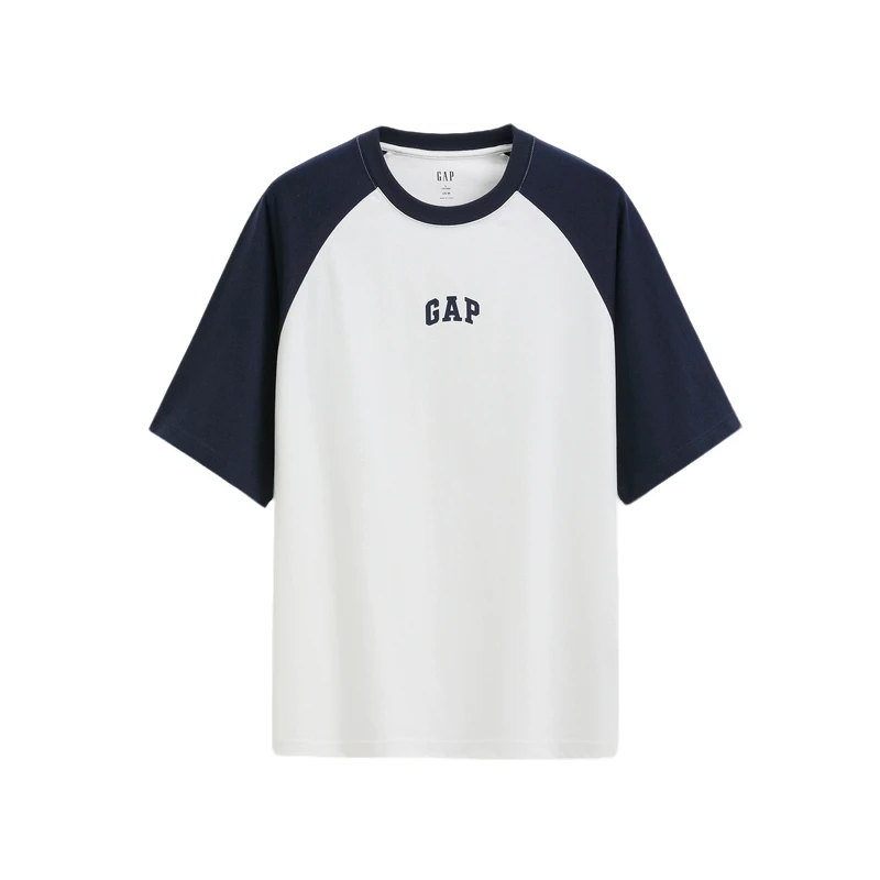 【成毅代言】Gap男女装2025春季新款印花logo撞色插肩袖短袖725618