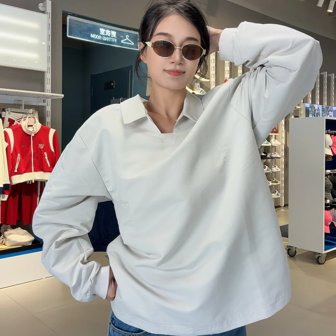 Adidas三叶草舒适柔软百搭运动长袖POLO衫 KF9602 KH4517