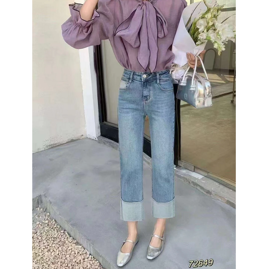 72649烟管牛仔裤-八分