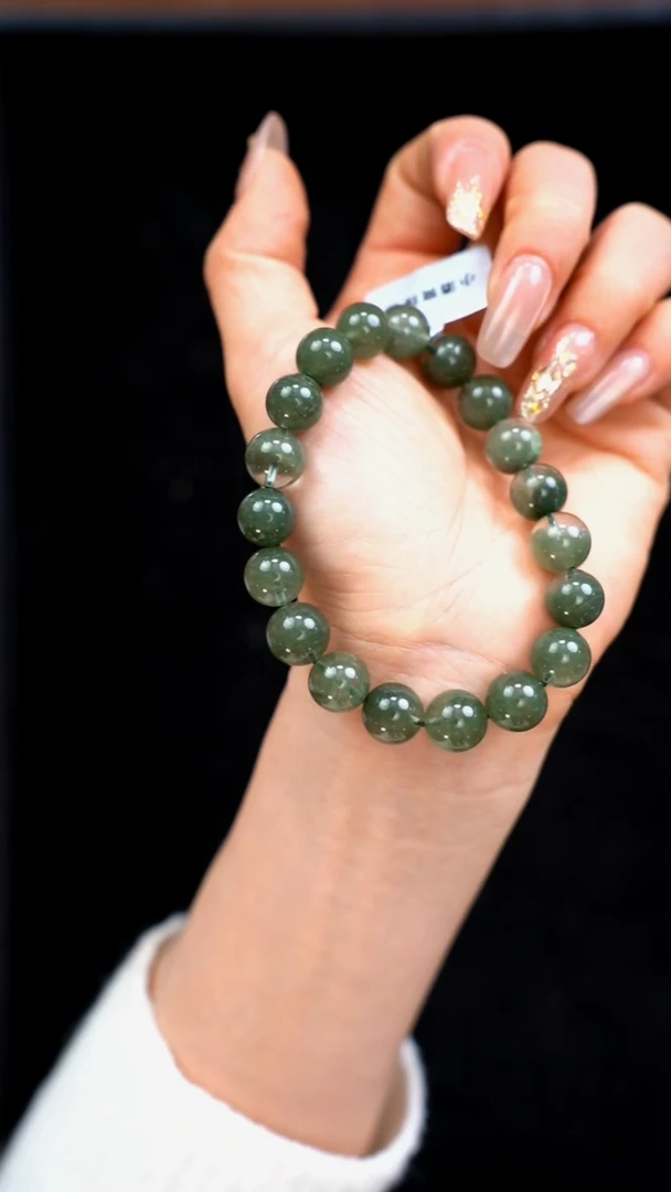 【闪购商品】水晶手链未镶嵌g395绿幽灵手链10mm+