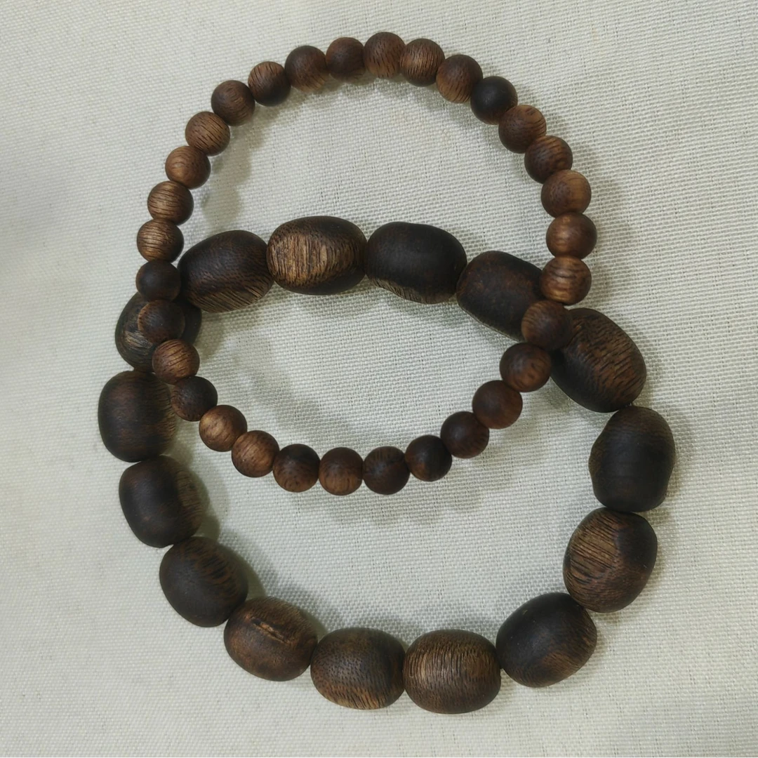 沉香海南沉香随形留疤单圈+6mm单圈手串多样性发一