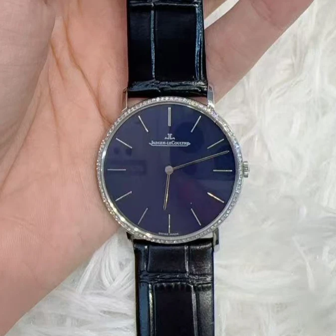 99新 Jaeger-LeCoultre/积家 手动机械表后镶钻盘33/2561075/yy