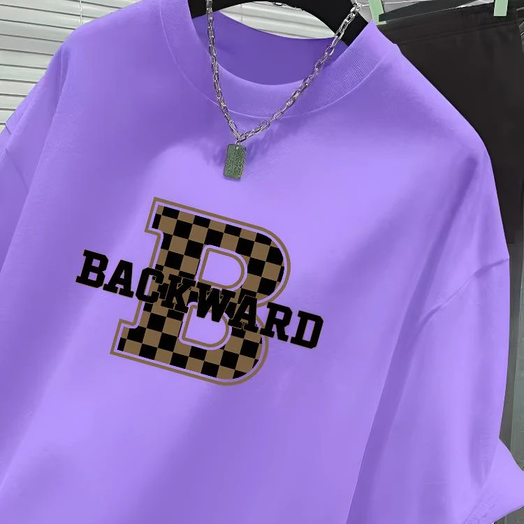 短袖男士t恤夏季2025新款纯棉重磅潮牌潮流青少年宽松半袖上衣服