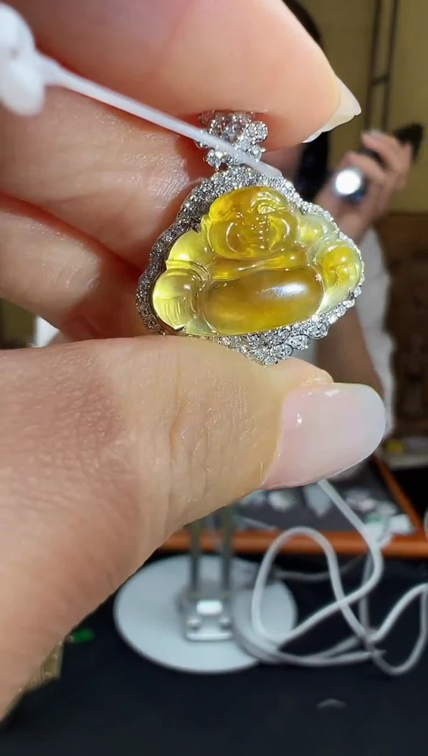 翡翠18K金镶嵌颈饰DFZ0605-61