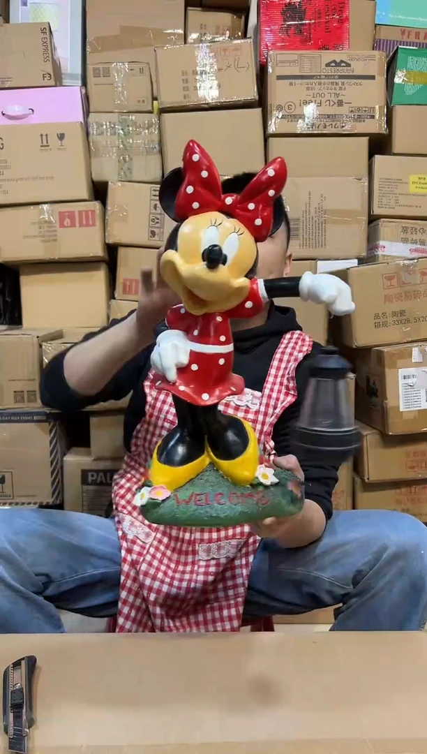 【闪购商品】杯树脂大号红色米妮提灯摆件