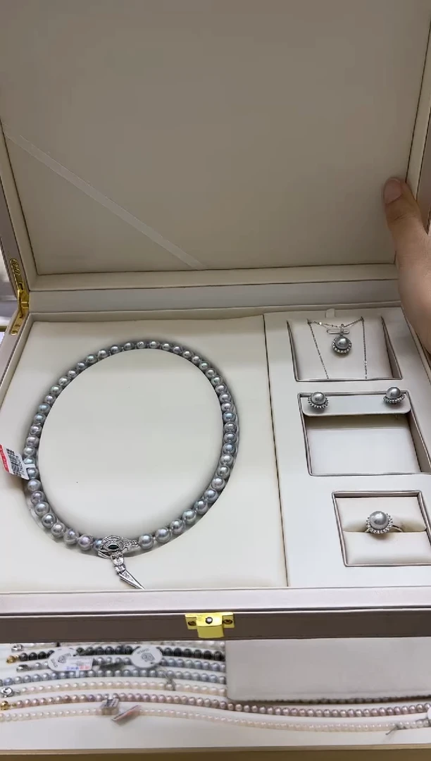 【闪购商品】海水珍珠四件套未镶嵌蛇年四件套218