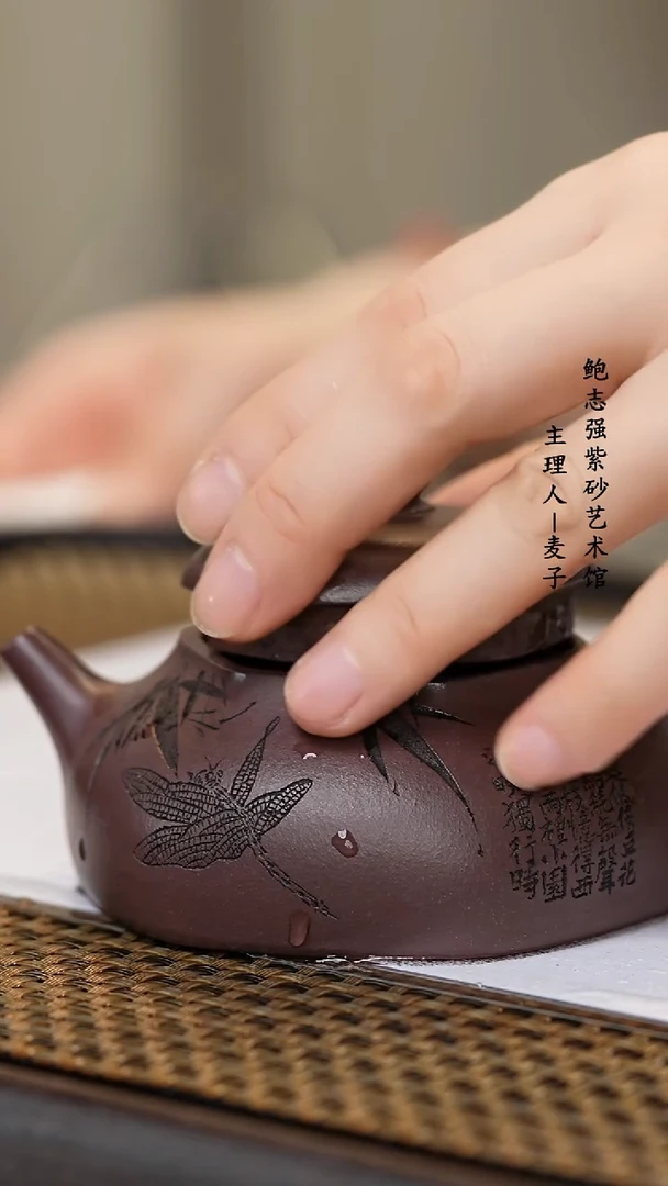 【闪购商品】紫砂茶壶天青泥 六方静乐